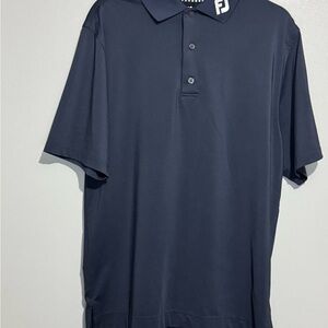 FootJoy Tour Issue Shirt Mens Small Navy Blue Golf Polo Stretch Performance